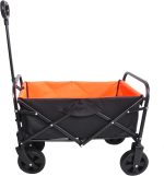 Asside Home - Asside Home - Mini Folding Wagon Garden Shopping Beach Cart （Black+Yellow）