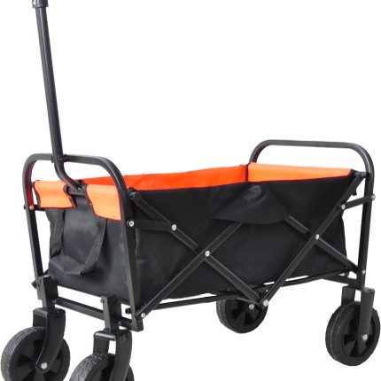 Asside Home - Asside Home - Mini Folding Wagon Garden Shopping Beach Cart （Black+Yellow）
