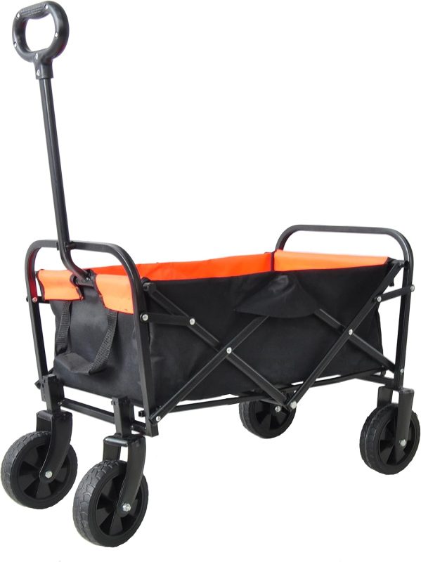 Asside Home - Asside Home - Mini Folding Wagon Garden Shopping Beach Cart （Black+Yellow）
