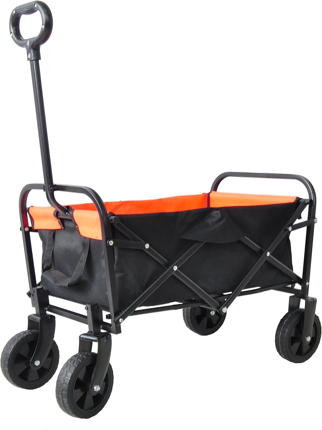 Asside Home - Asside Home - Mini Folding Wagon Garden Shopping Beach Cart （Black+Yellow）