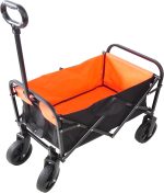 Asside Home - Asside Home - Mini Folding Wagon Garden Shopping Beach Cart （Black+Yellow）